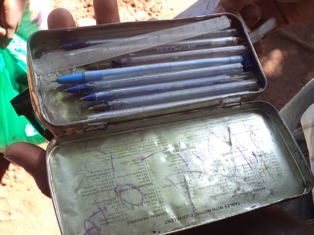 A mathematical set filled with pens